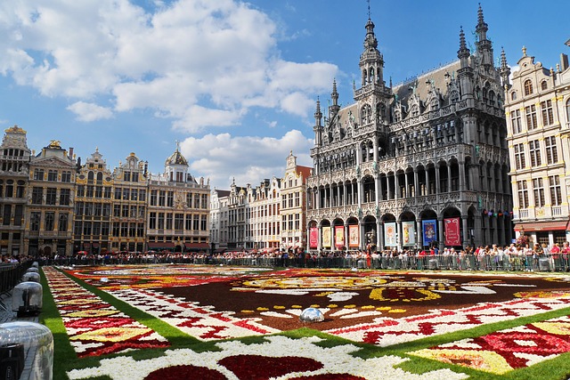 Grote Markt or The Grand-Place in the central square, Brussels, Belgium