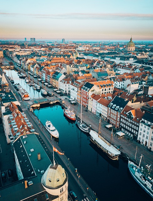 Copenhagen City in Denmark