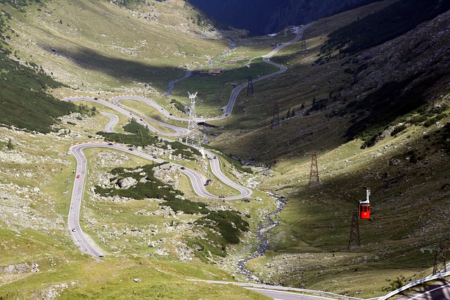 Transfagarasan, a paved mountain crossing in Romania