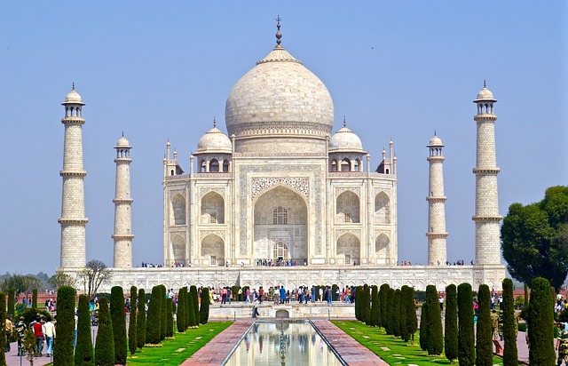 Taj Mahal in India, one of the seven wonders of the world